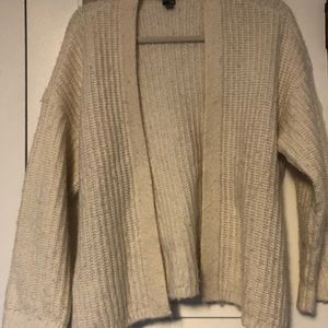 Aerie Sweater | Knit Cardigan with Belt in White